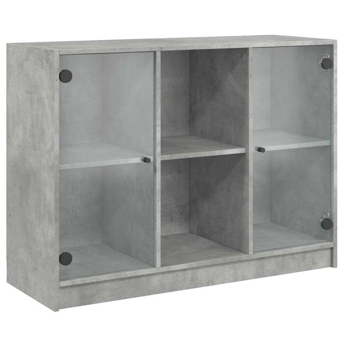 Credenza Grigio Cemento 102x37x75,5 cm in Legno Multistrato 3295874