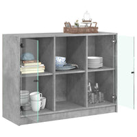 Credenza Grigio Cemento 102x37x75,5 cm in Legno Multistrato 3295874