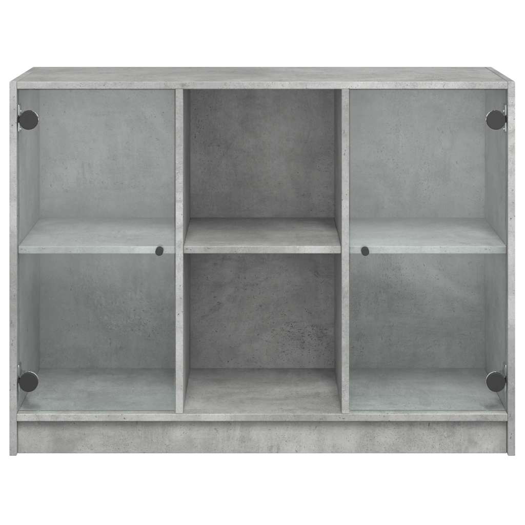 Credenza Grigio Cemento 102x37x75,5 cm in Legno Multistrato 3295874