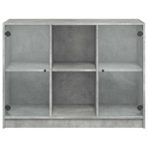 Credenza Grigio Cemento 102x37x75,5 cm in Legno Multistrato 3295874