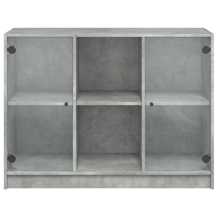 Credenza Grigio Cemento 102x37x75,5 cm in Legno Multistrato 3295874