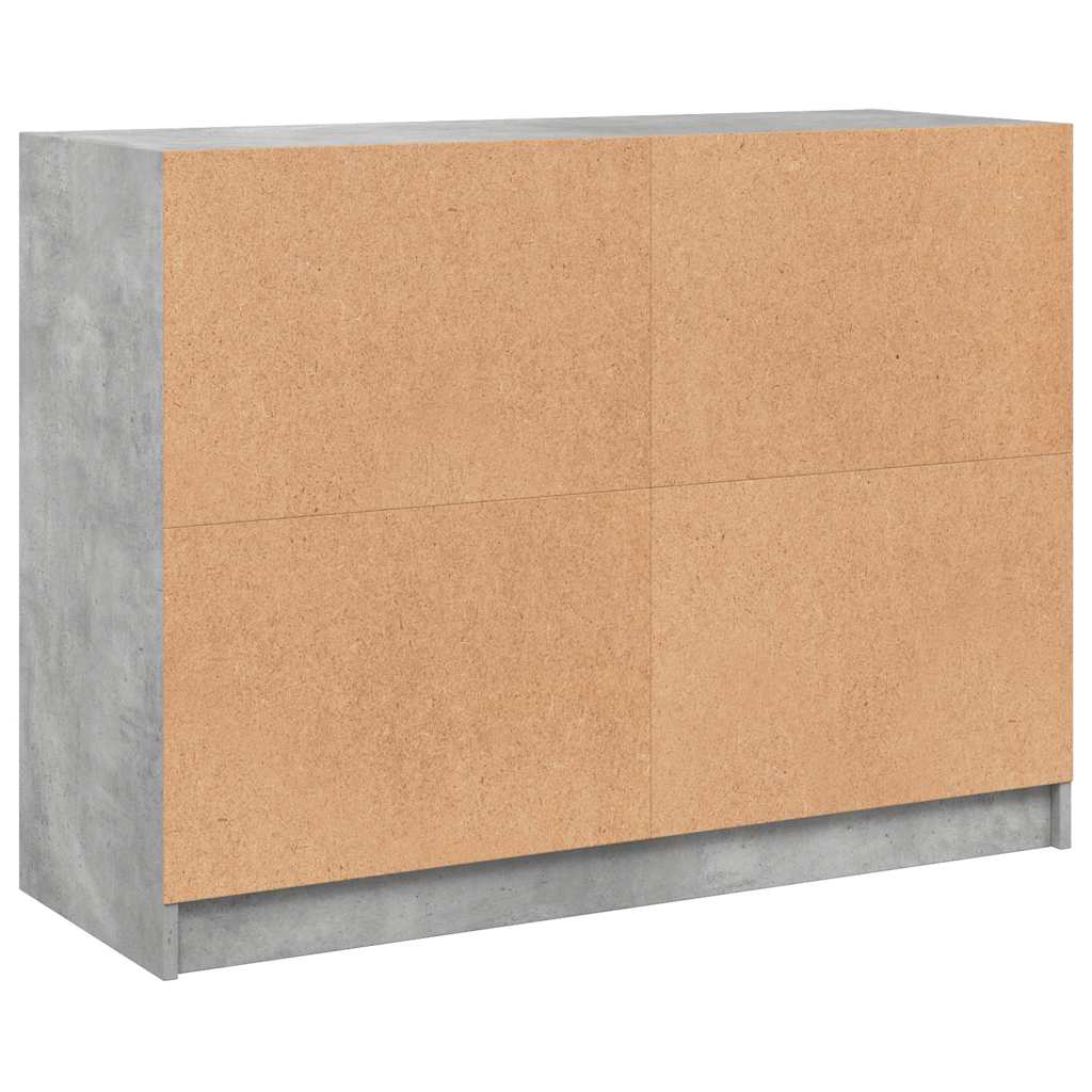 Credenza Grigio Cemento 102x37x75,5 cm in Legno Multistrato 3295874