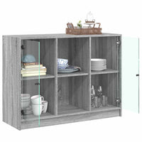 Credenza Grigio Sonoma 102x37x75,5 cm in Legno Multistrato 3295876