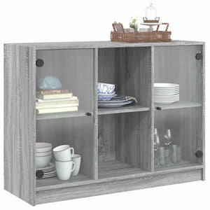 Credenza Grigio Sonoma 102x37x75,5 cm in Legno Multistrato 3295876
