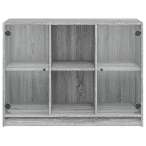 Credenza Grigio Sonoma 102x37x75,5 cm in Legno Multistrato 3295876