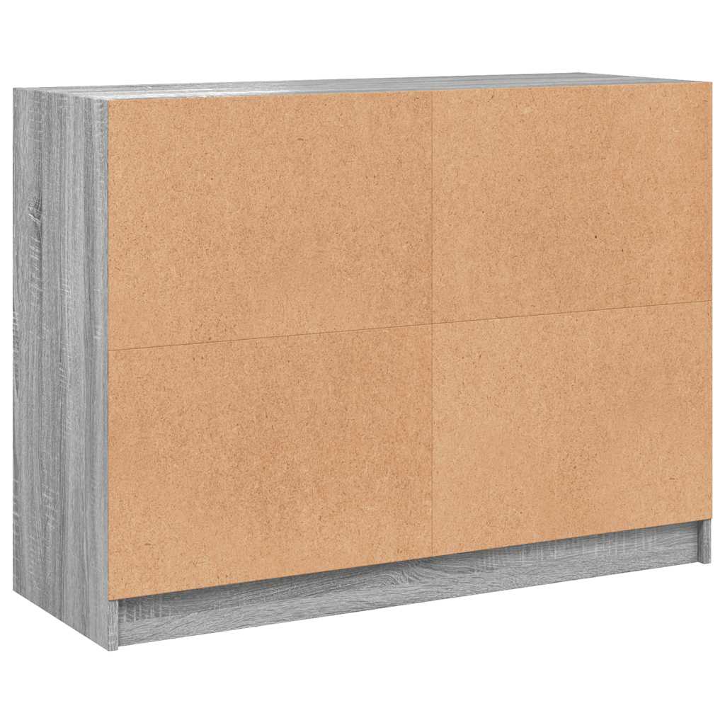 Credenza Grigio Sonoma 102x37x75,5 cm in Legno Multistrato 3295876