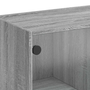 Credenza Grigio Sonoma 102x37x75,5 cm in Legno Multistrato 3295876
