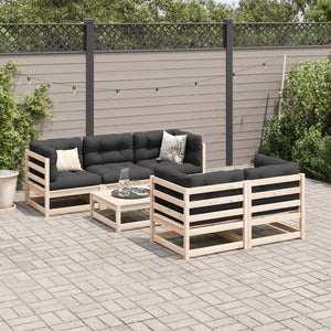 Set Divani da Giardino 6 pz in Legno Massello di Pino 3299286