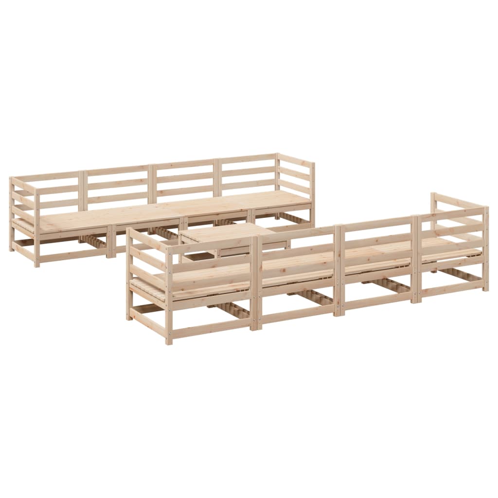 Set Divani da Giardino 9 pz in Legno Massello di Pino 3299353