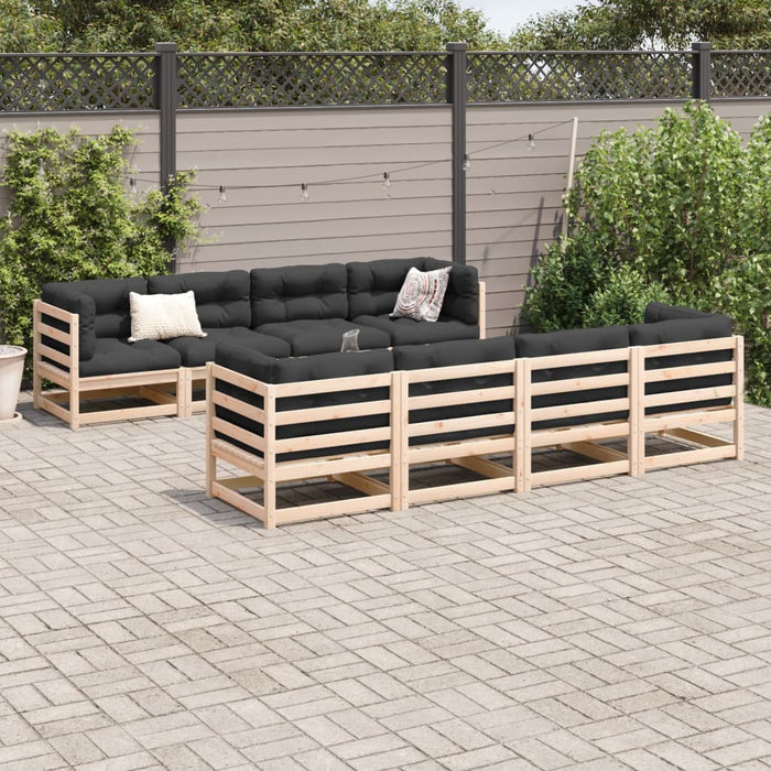 Set Divani da Giardino 9 pz in Legno Massello di Pino 3299353
