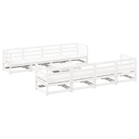 vidaXL Set Divani da Giardino 9 pz Bianco in Legno Massello di Pino