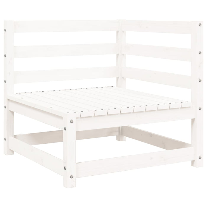 Set Divani da Giardino 9 pz Bianco in Legno Massello di Pino 3299354
