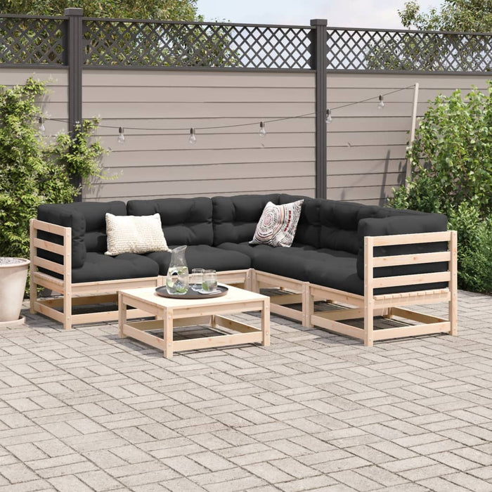 Set Divani da Giardino 6 pz in Legno Massello di Pinocod mxl 116856