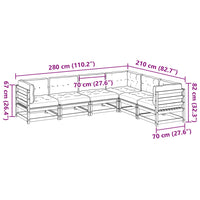 Set Divani Giardino 6 pz Cuscini Legno Massello Abete Douglas 3299458