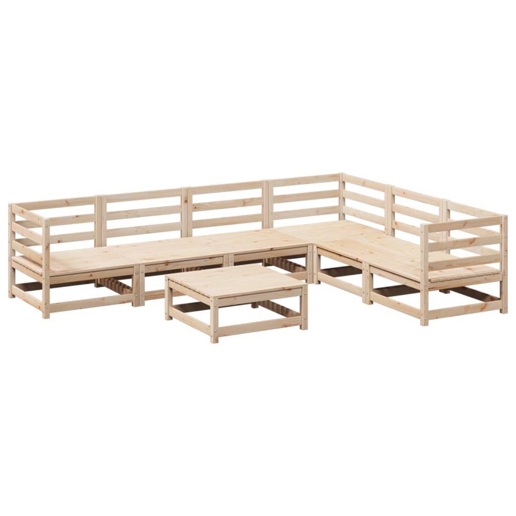 Set Divani da Giardino 7 pz in Legno Massello di Pino 3299463
