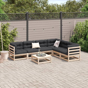 Set Divani da Giardino 7 pz in Legno Massello di Pino 3299463