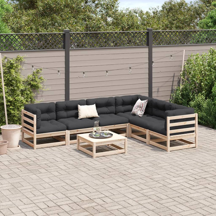 Set Divani da Giardino 7 pz in Legno Massello di Pino 3299463