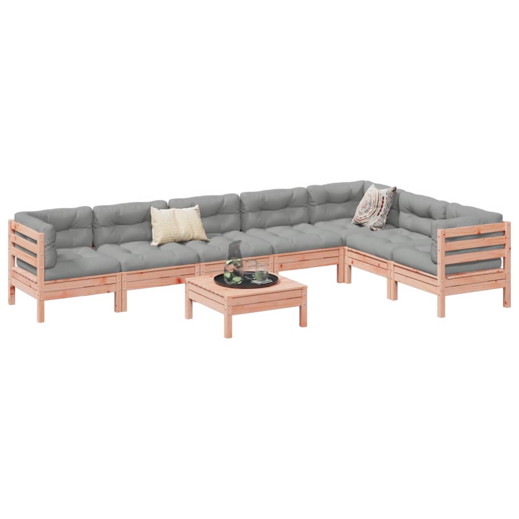 Set Divani da Giardino 8 pz con Cuscini Massello Abete Douglas 3299483