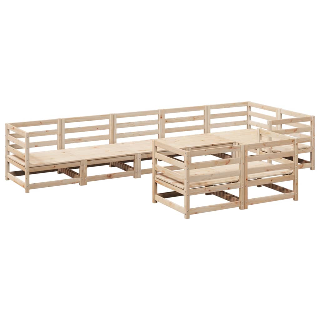 Set Divani da Giardino 8 pz in Legno Massello di Pino 3299500
