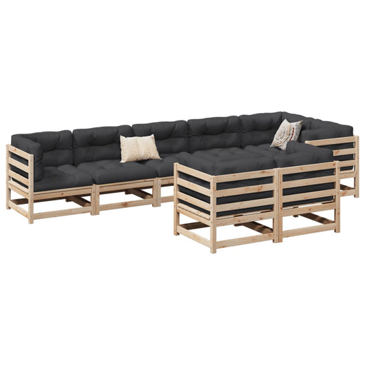 Set Divani da Giardino 8 pz in Legno Massello di Pino 3299500