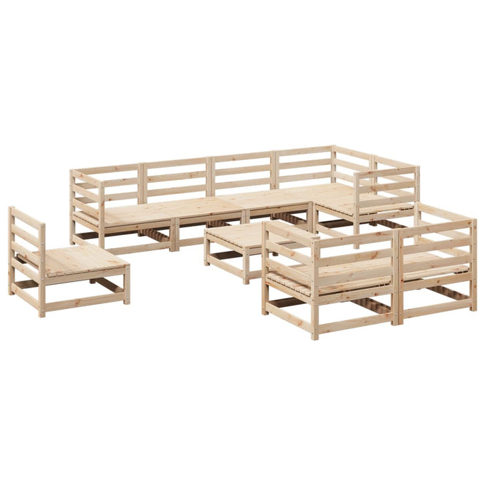 Set Divani da Giardino 9 pz in Legno Massello di Pino 3299508