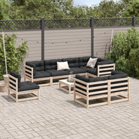 Set Divani da Giardino 9 pz in Legno Massello di Pino 3299508