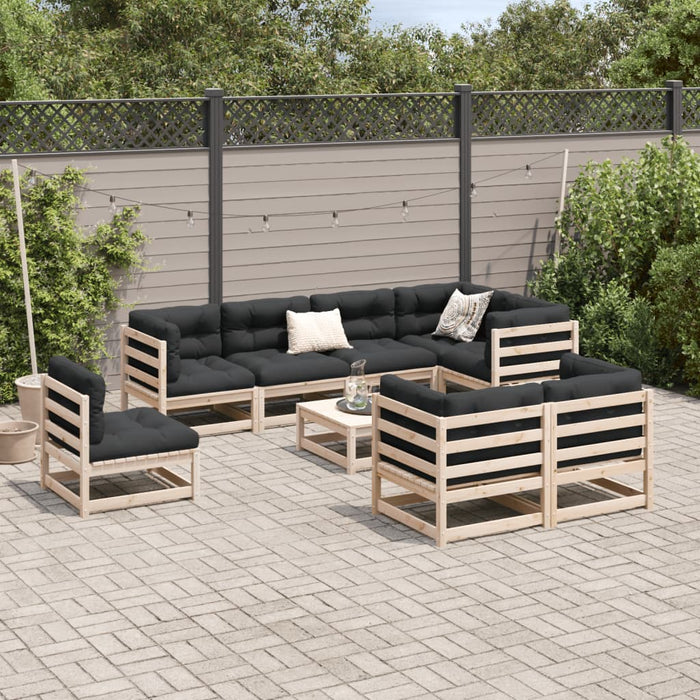 Set Divani da Giardino 9 pz in Legno Massello di Pino 3299508