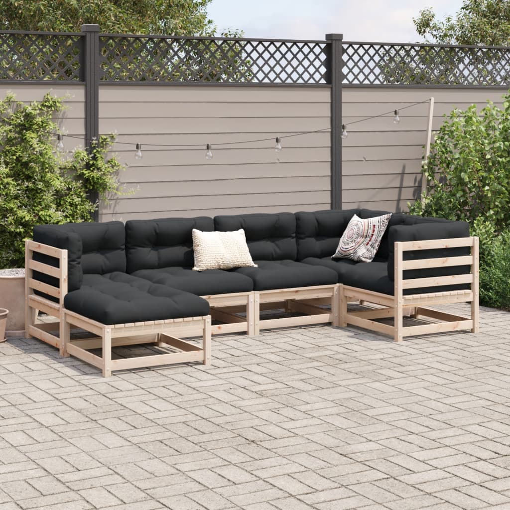 Set Divani da Giardino 6 pz in Legno Massello di Pino 3299519