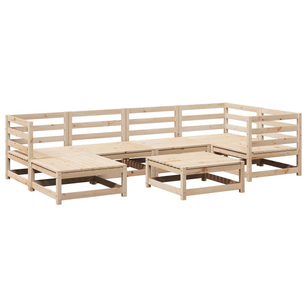 Set Divani da Giardino 7 pz in Legno Massello di Pino 3299530