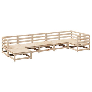 Set Divani da Giardino 7 pz in Legno Massello di Pino 3299541