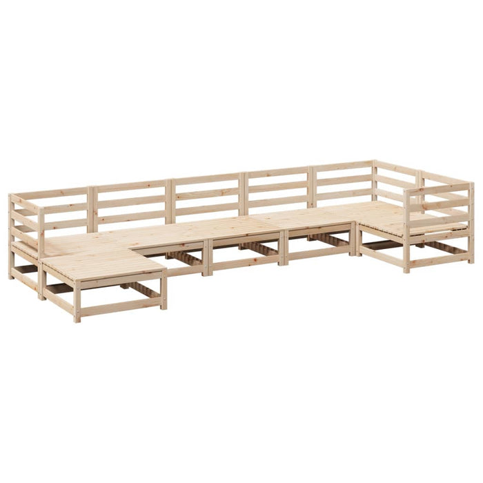 Set Divani da Giardino 7 pz in Legno Massello di Pino 3299541