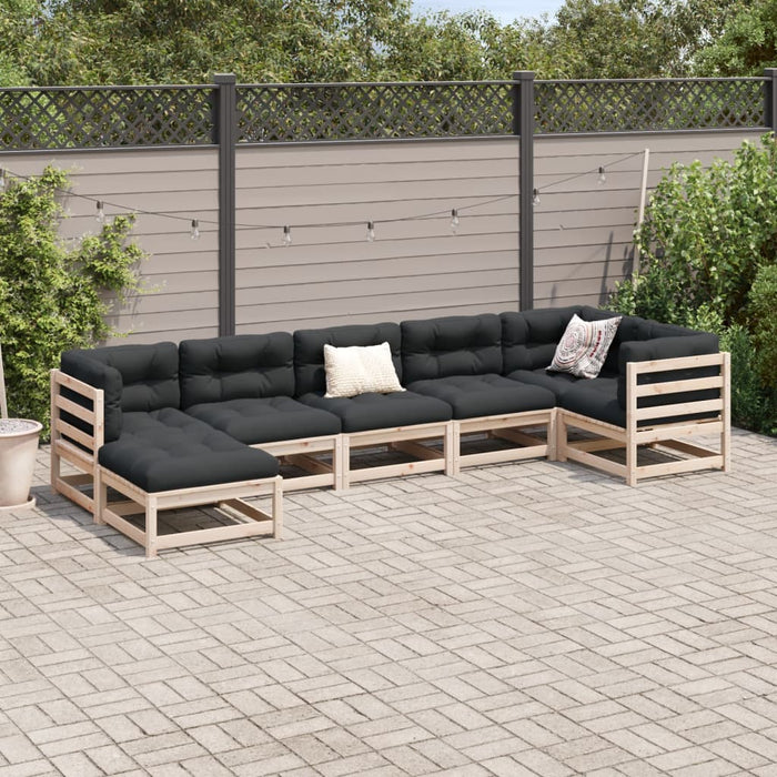 Set Divani da Giardino 7 pz in Legno Massello di Pino 3299541