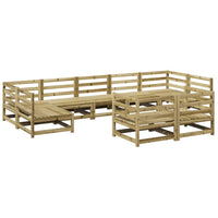 Set Divani da Giardino 9 pz in Legno Impregnato di Pino 3299628
