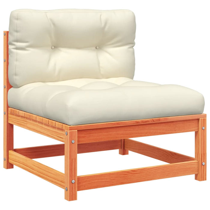 Set Divani Giardino 9 pz con Cuscini Marrone Cera Massello Pino 3299630