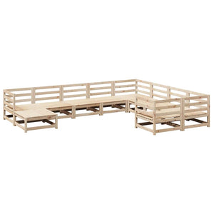 Set Divani da Giardino 10 pz in Legno Massello di Pino 3299636