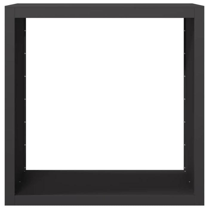 Portalegna 100 x 40 x 100 cm in acciaio nero 02_0043686