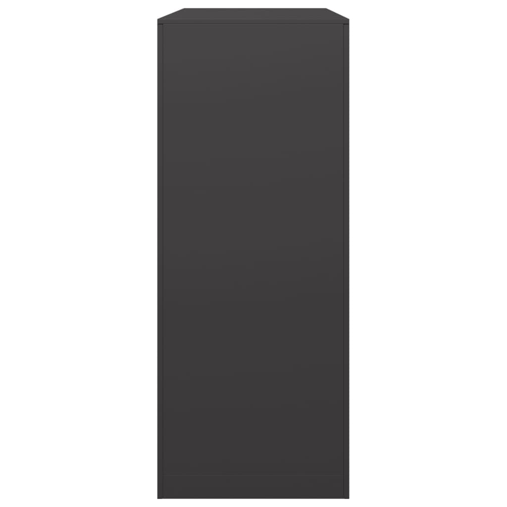 Rastrelliera per Legna da Ardere Nera 100x40x100 cm in Acciaio