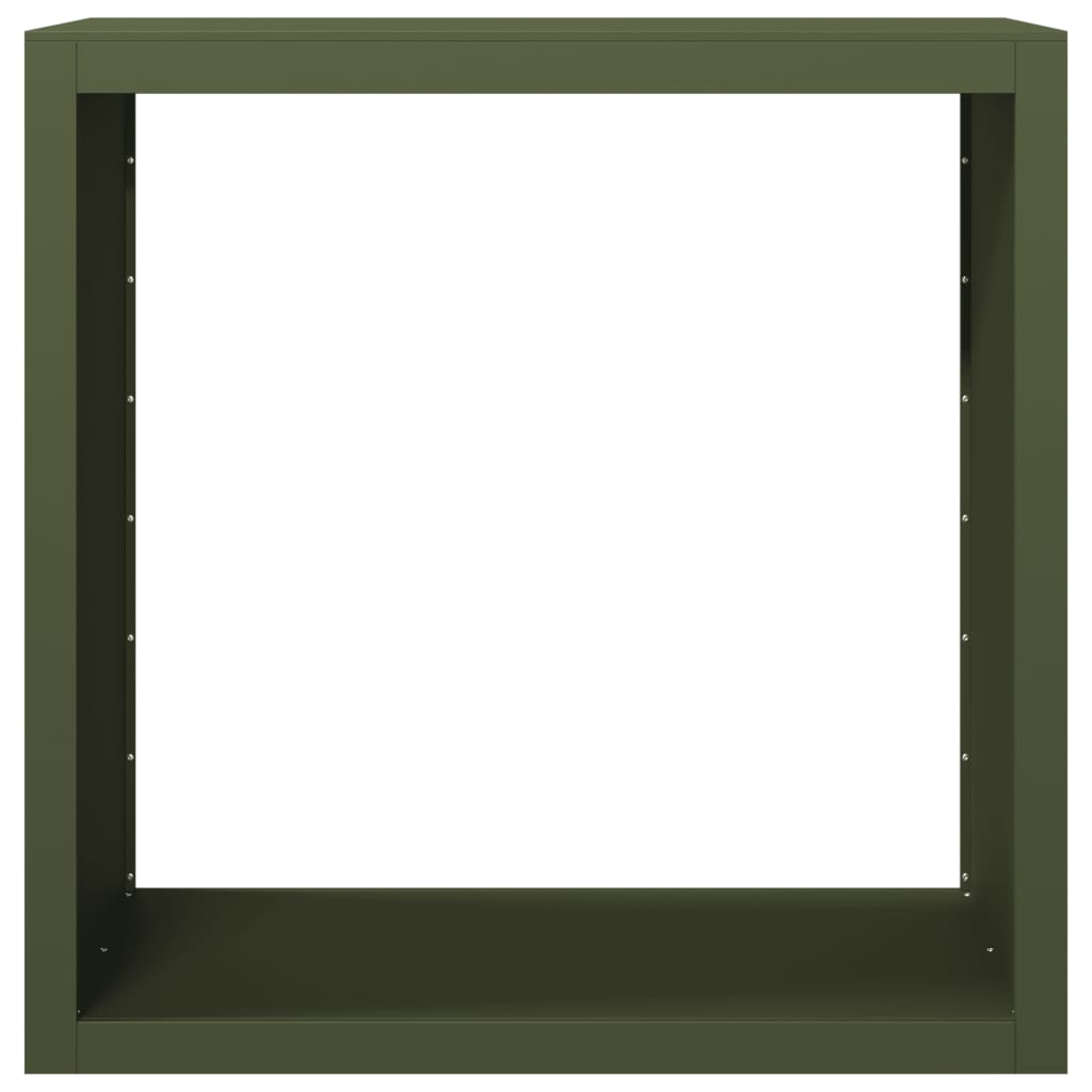 Portalegna 100 x 40 x 100 cm in acciaio verde 02_0043687