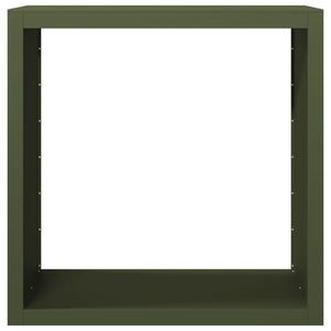 Portalegna 100 x 40 x 100 cm in acciaio verde 02_0043687