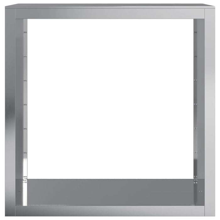 Portalegna 100 x 40 x 100 cm in acciaio zincato grigio 02_0043689