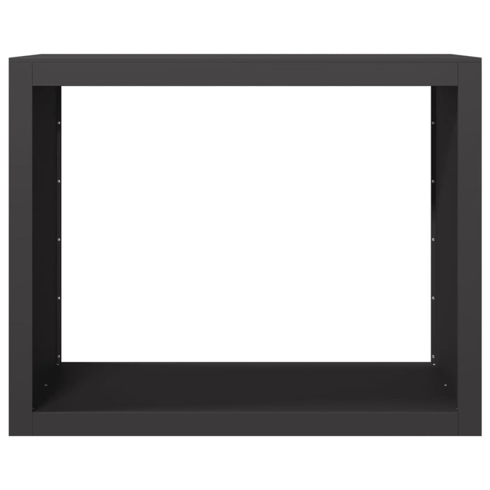 Rastrelliera per Legna da Ardere Nera 100x40x80 cm in Acciaio 850975