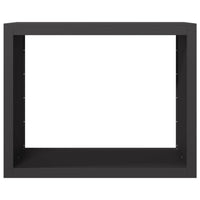 Rastrelliera per Legna da Ardere Nera 100x40x80 cm in Acciaio