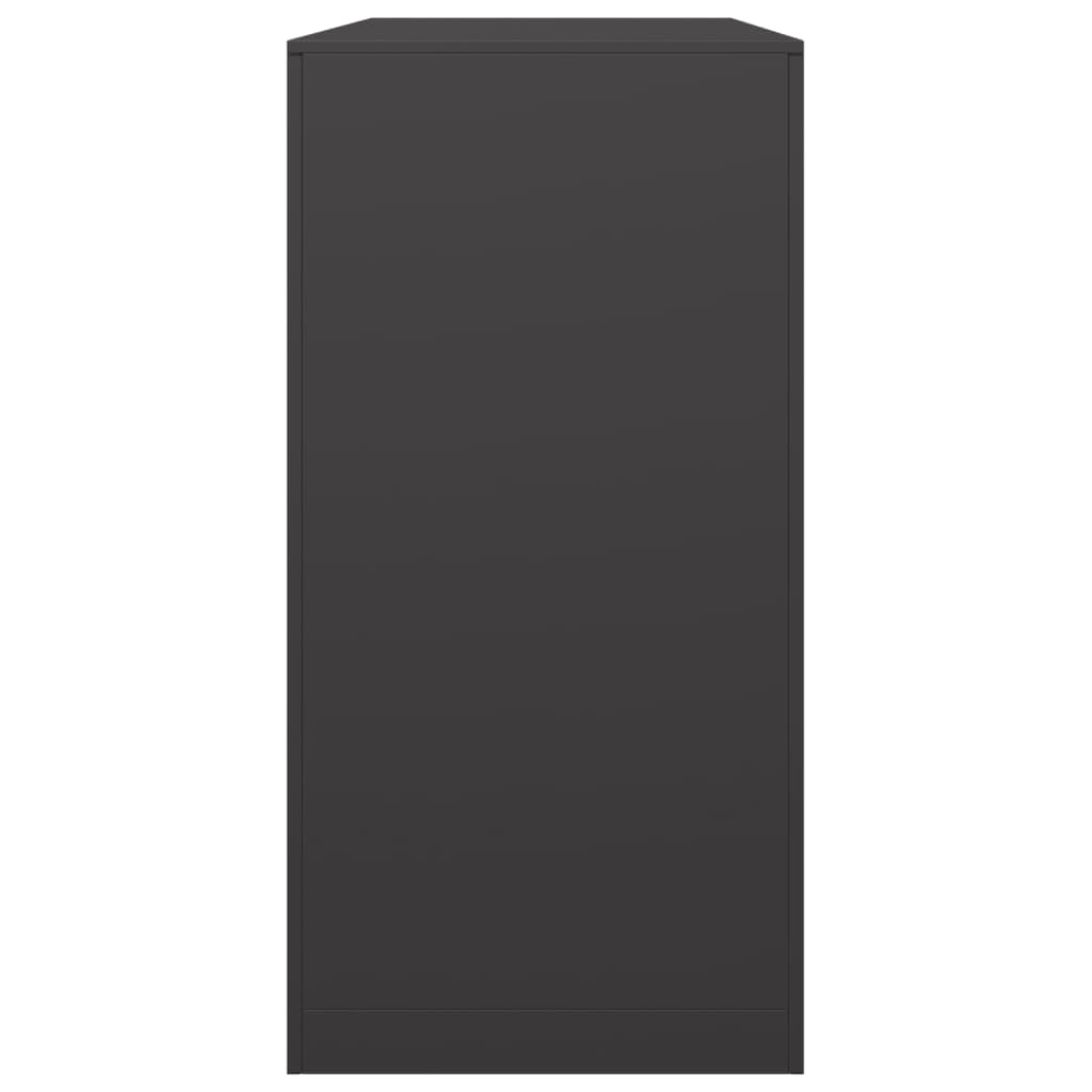 Rastrelliera per Legna da Ardere Nera 100x40x80 cm in Acciaio 850975