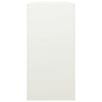 Rastrelliera per Legna da Ardere Bianca 100x40x80 cm in Acciaio 850976