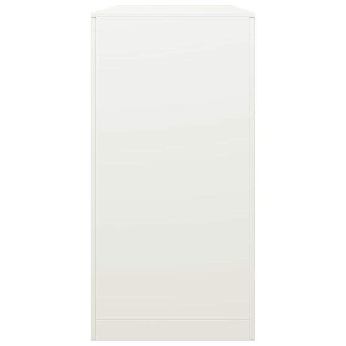 Portalegna 100 x 40 x 80 cm in acciaio bianco 02_0043699