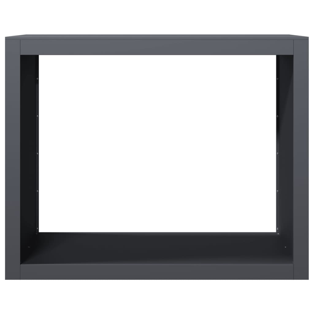 Rastrelliera per Legna da Ardere Antracite 100x40x80 cm Acciaio 850977