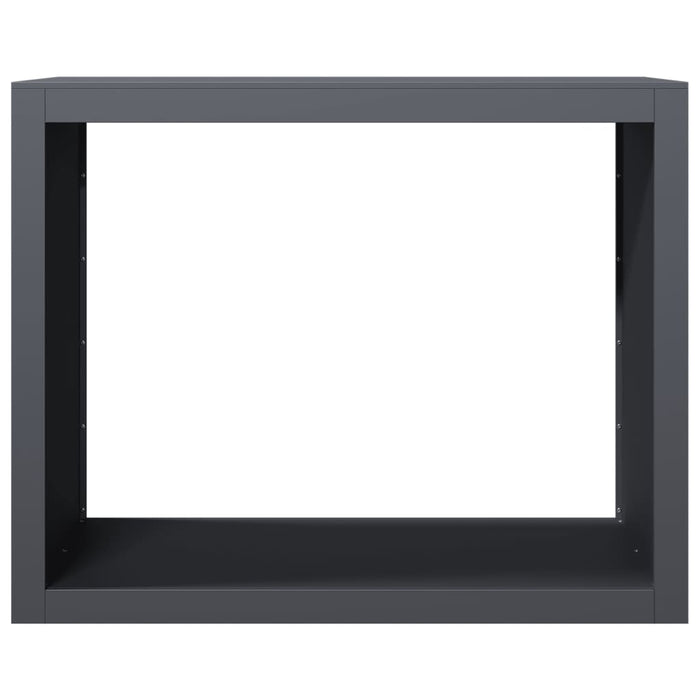 Rastrelliera per Legna da Ardere Antracite 100x40x80 cm Acciaio 850977