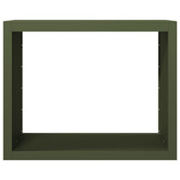 Rastrelliera per Legna da Ardere Verde 100x40x80 cm in Acciaio 850978