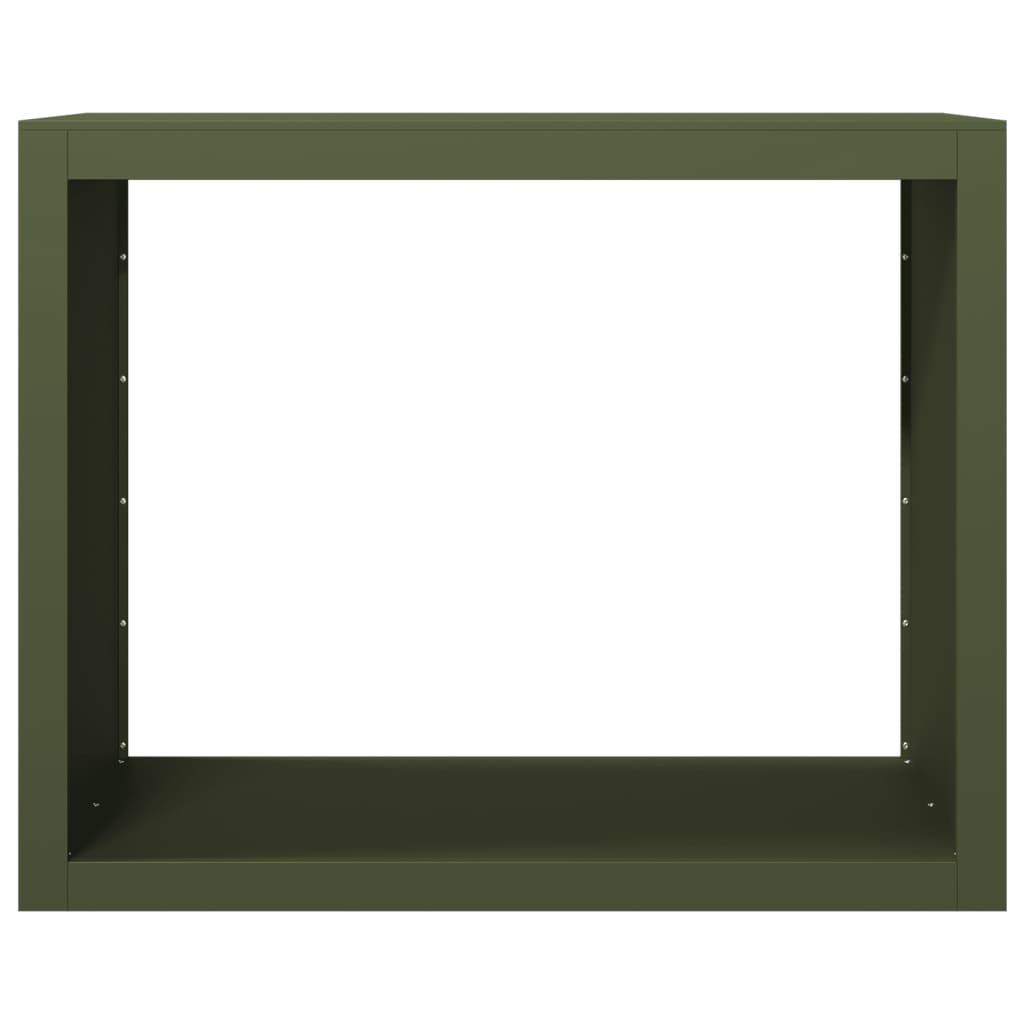 Portalegna 100 x 40 x 80 cm in acciaio verde 02_0043701