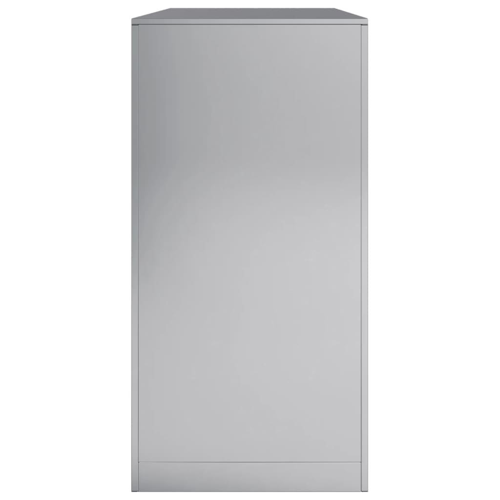 Portalegna 100 x 40 x 80 cm in acciaio zincato grigio 02_0043703